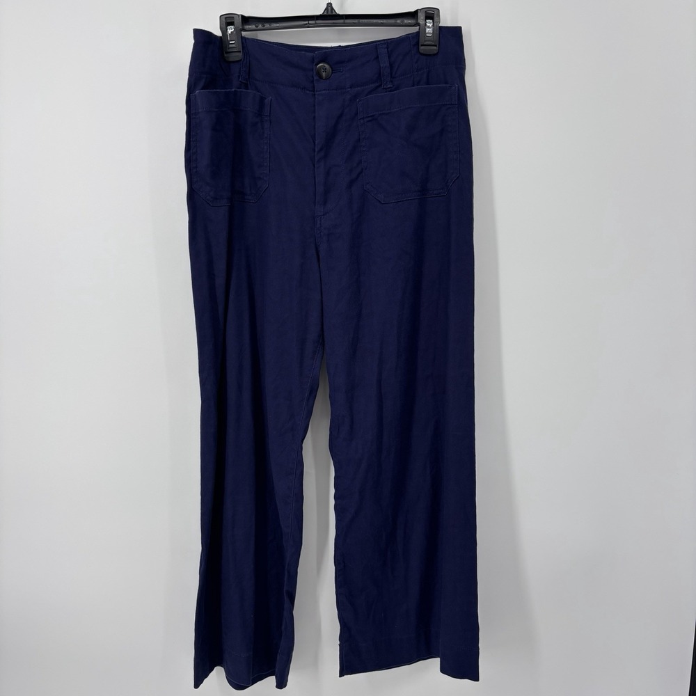 Wide Leg Women's Pants - Navy